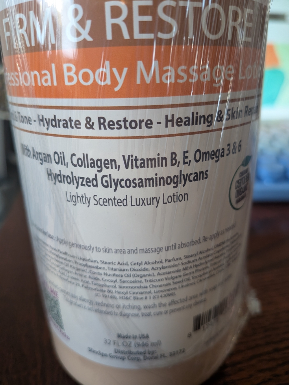 Firm & Restore Lightly Scented Luxury Body Lotion - Cream & Orange